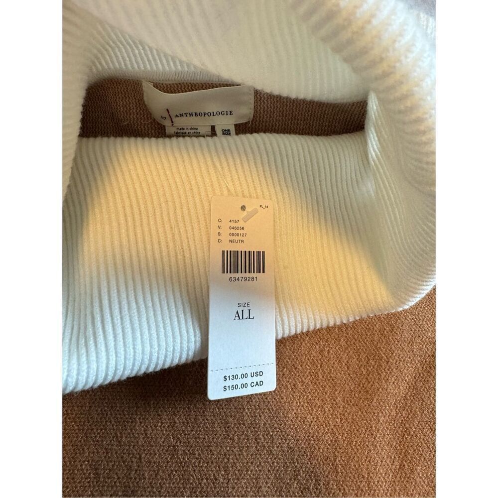 Anthropologie one size color block turtleneck sweater poncho - NWT - Picture 9 of 10